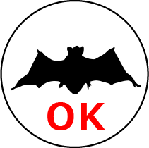 コウモリ：OK